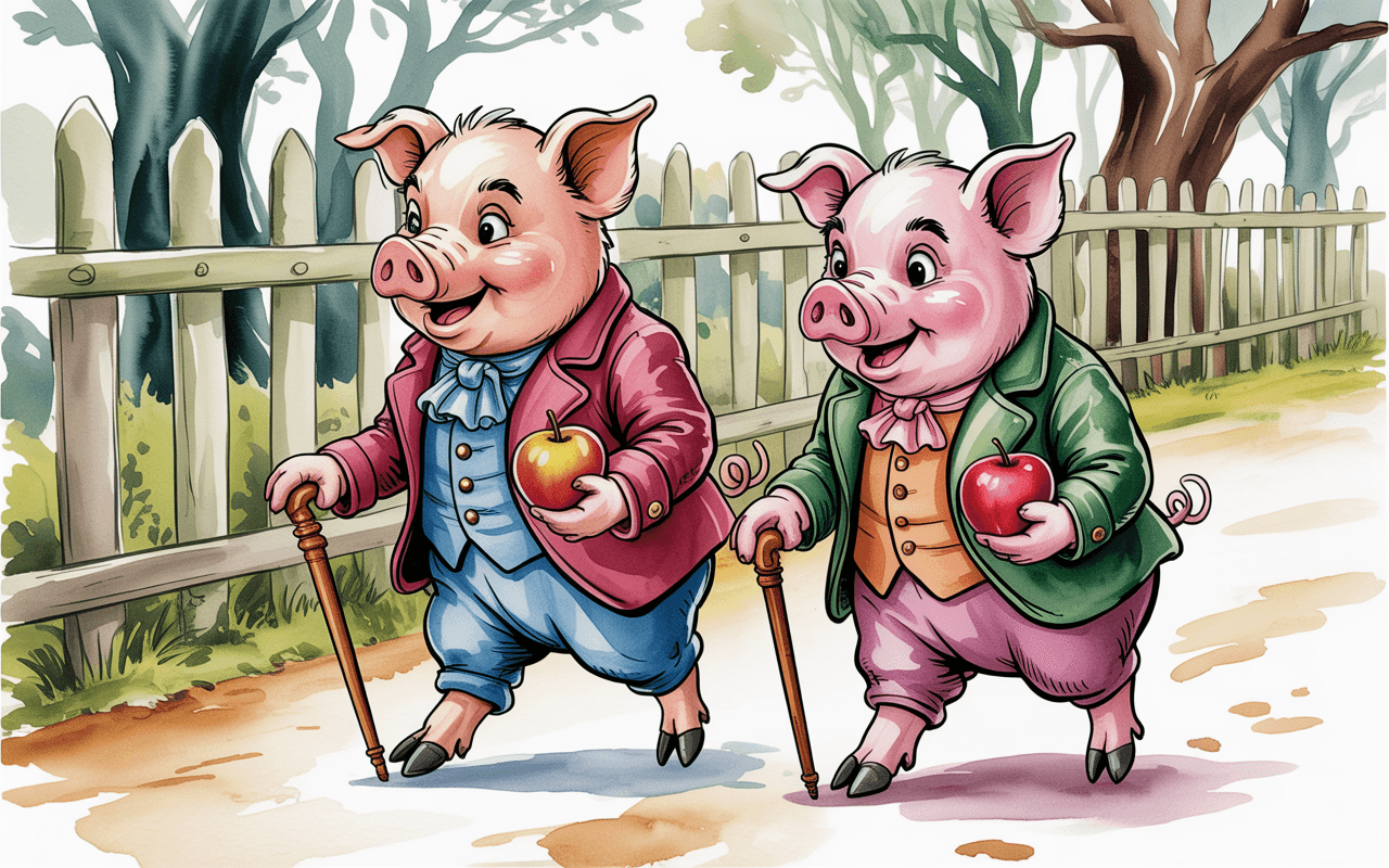 Curly and Floppy Twistytail, the Funny Piggie Boys - Story 03
